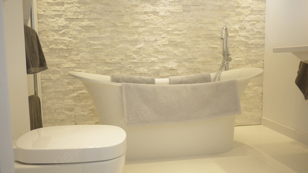 natural stone bathroom feature wall  Concept Design