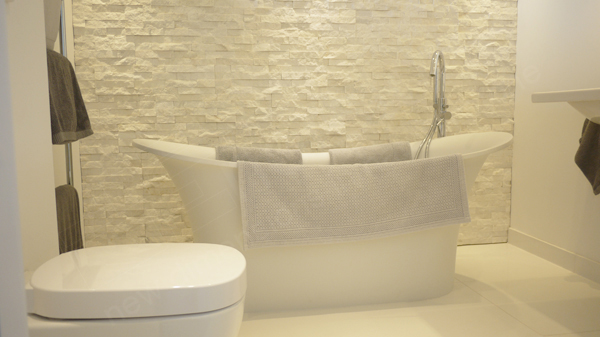 Natural Stone Bathroom Feature Wall Concept Design