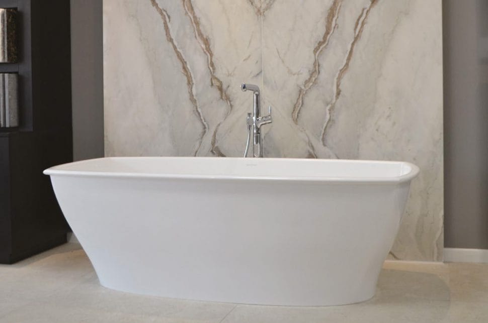 marble book matched wall
