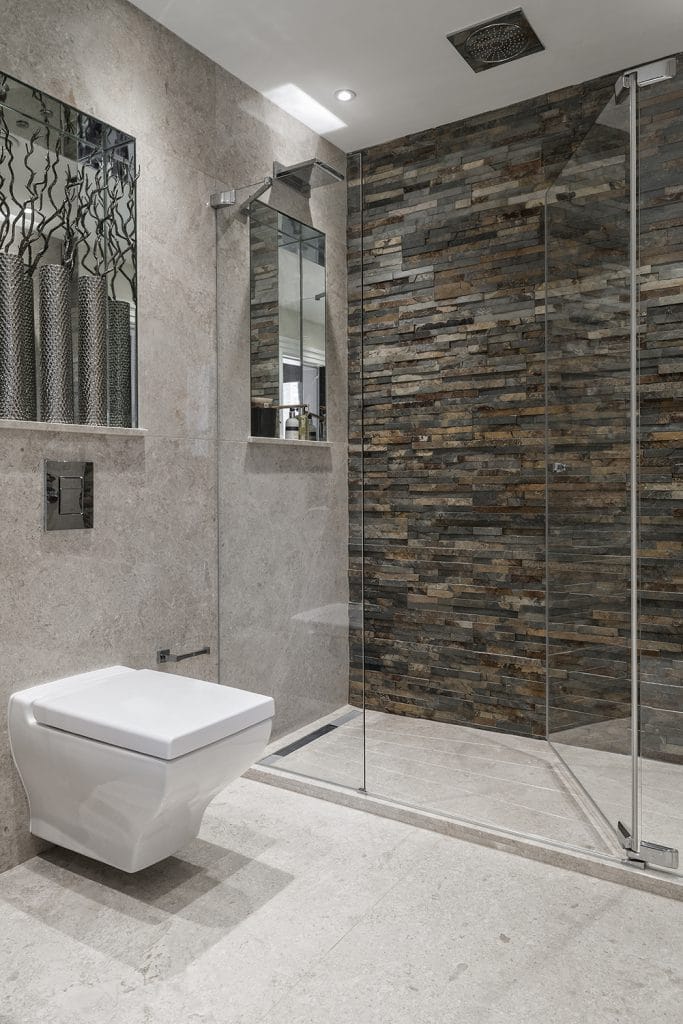 Quartz Mosaic Brick Shower Wall 