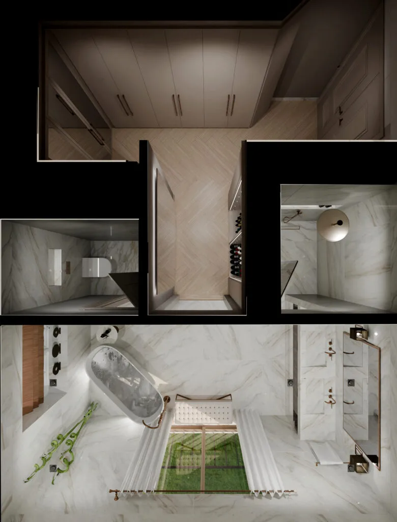 Luxury Dressing Room and Bathroom Design