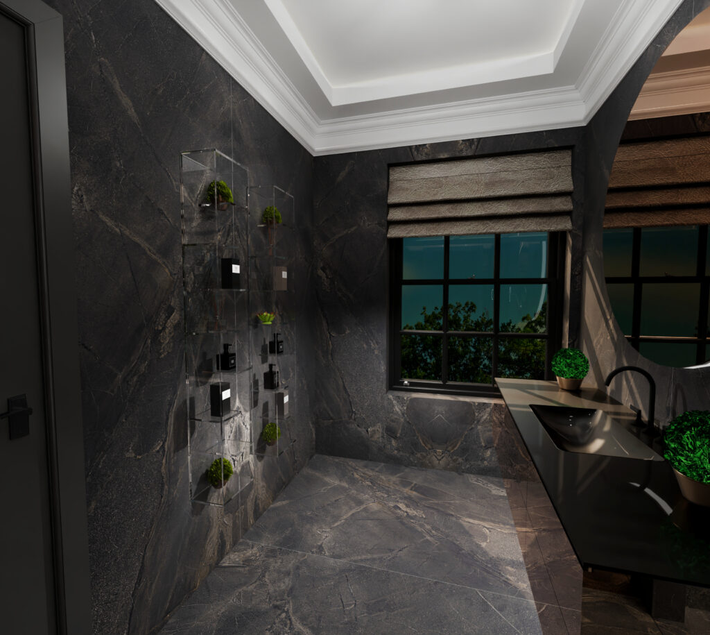 Luxury Black Bookmatched Tiles